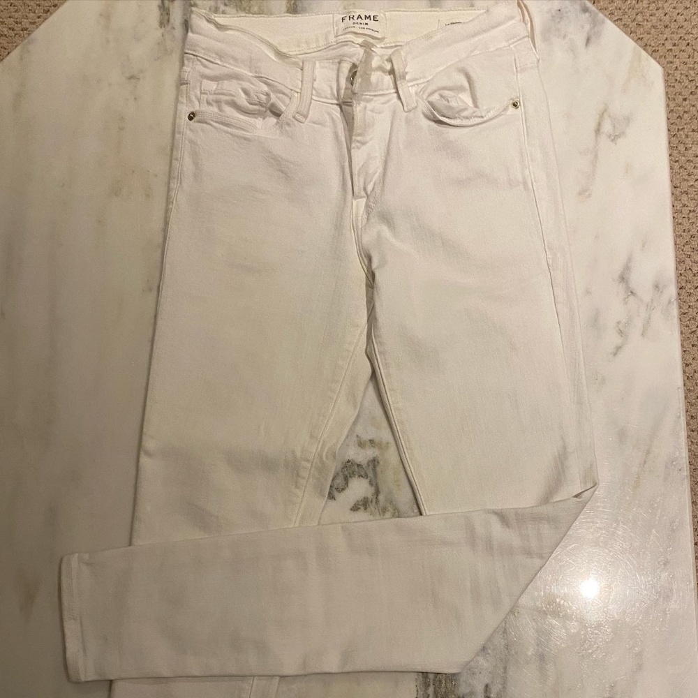 Frame white jeans